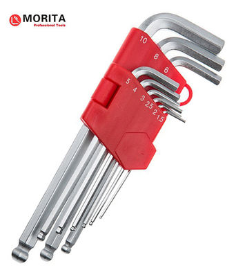 Buy Plastic Holder Ball End Allen Key 9 Pce CR-V Steel 1.5mm, 2mm, 2.5mm, 3mm, 4mm, 5mm, 6mm, 8mm To 25° Angled Screwing online manufacture