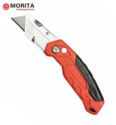 Buy Folding LockBack Utility Knife Al Alloy & ABS & TPR 100*18mm Professional Lock Back Utility KnifeSK5 Alloy Steel Blade online manufacture