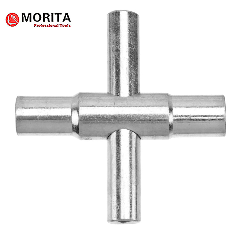 Plumbing tools 4 Way Sillcock Key 4 Wrench Sizes-1/4”,9/32”,5/16”,11/32” (1 Pack) Stainless Steel