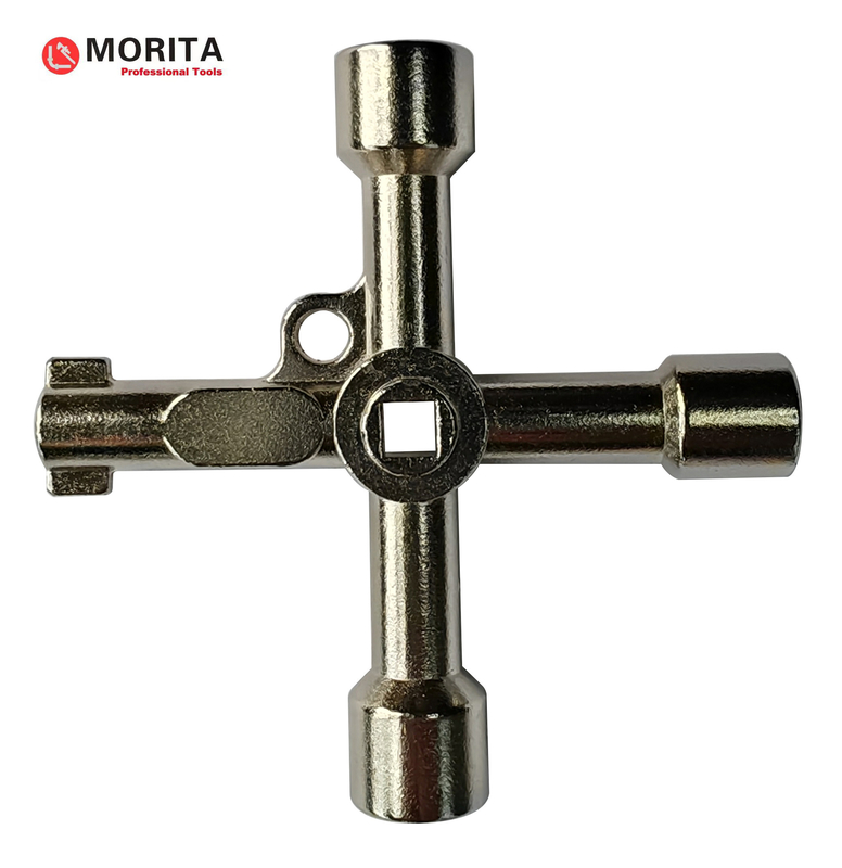 Plumbing tools 4-Way Multi-Functional Utilities Key, Electric Meter Box Key Radiator Key Bleed Key Gas Key Zinc Alloy