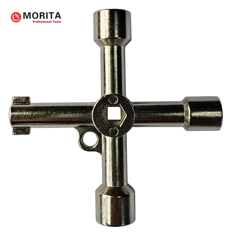 Plumbing tools 4-Way Multi-Functional Utilities Key, Electric Meter Box Key Radiator Key Bleed Key Gas Key Zinc Alloy