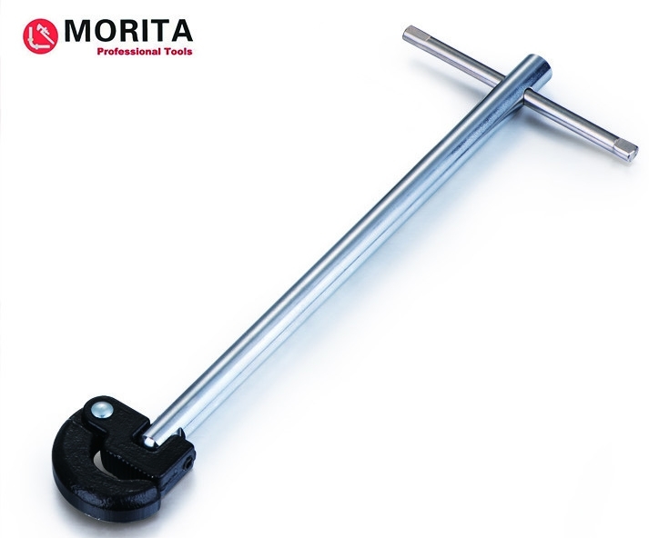 280mm/11" basin pipe wrench self-adjustable in 180 degree range carbon steel chrome finishing