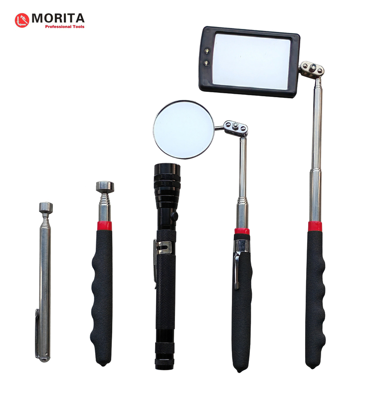 Grabber Tool set plumbing tools pick up LED Lights Telescopic Mirrors Flashlight silver black