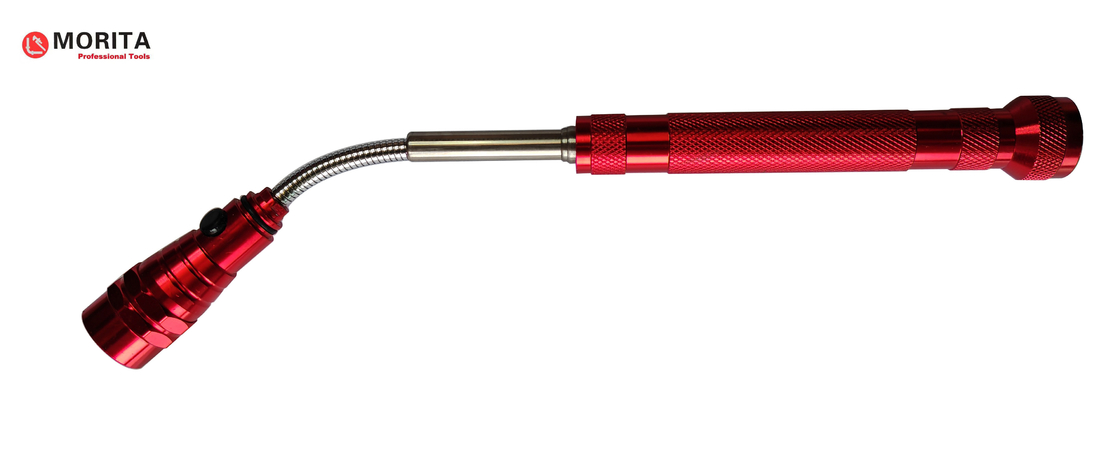 Telescopic Magnetic Flashlight plumbing tools pickup toolsWith 3 LED Lamps 360-Degree Adjustable Soft Neck Magnet