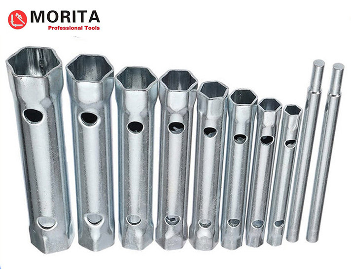 Monobloc spanner set 6-22mm zinc-plated steel 6/7mm, 8/9mm, 10/11mm, 12/13mm, 14/15mm, 16/17, 18/19mm, 20/22mm