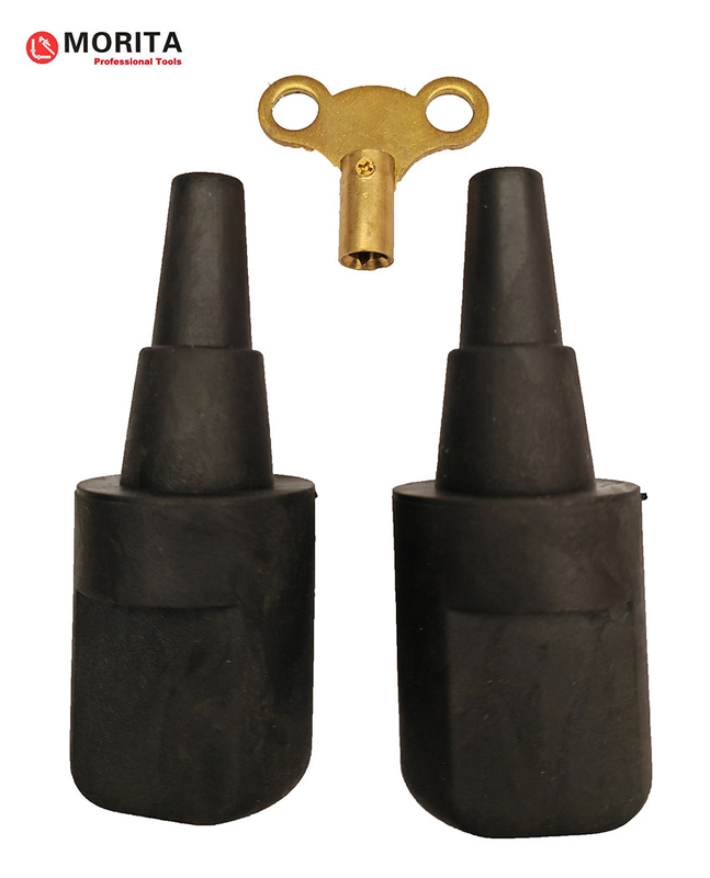 Plumbing tools Radiator Valve Change Kit 3 Pce  2 Rubber Bungs And 1 Brass Bleed Key Black Yellow For Changing Radiator