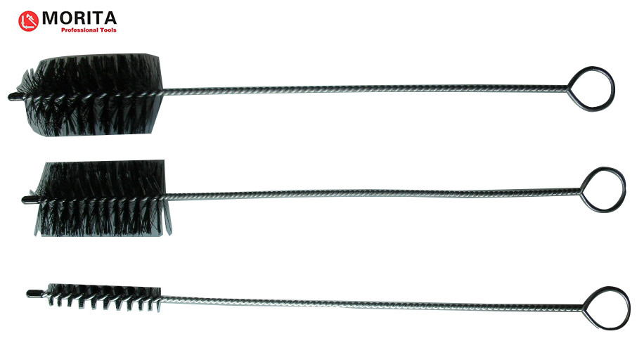 Flue Cleaning Brush 3 Pce 400mm Steel And Nylon Round Ø52mm Round Ø15mm Flat 52*30mm Silver plumbing tools