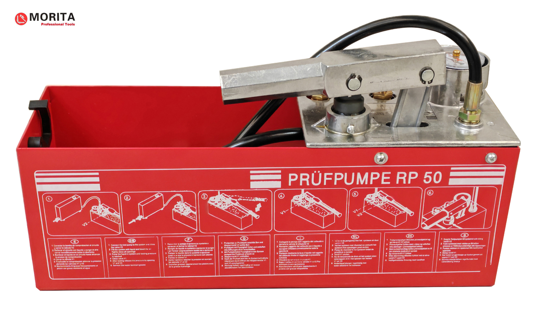 Hand  Hydraulic Test Pump 5Mpa 12L Plumbing tools Brass & Steel & Al Alloy Pressurizing Water Pipe And Testing Leakage