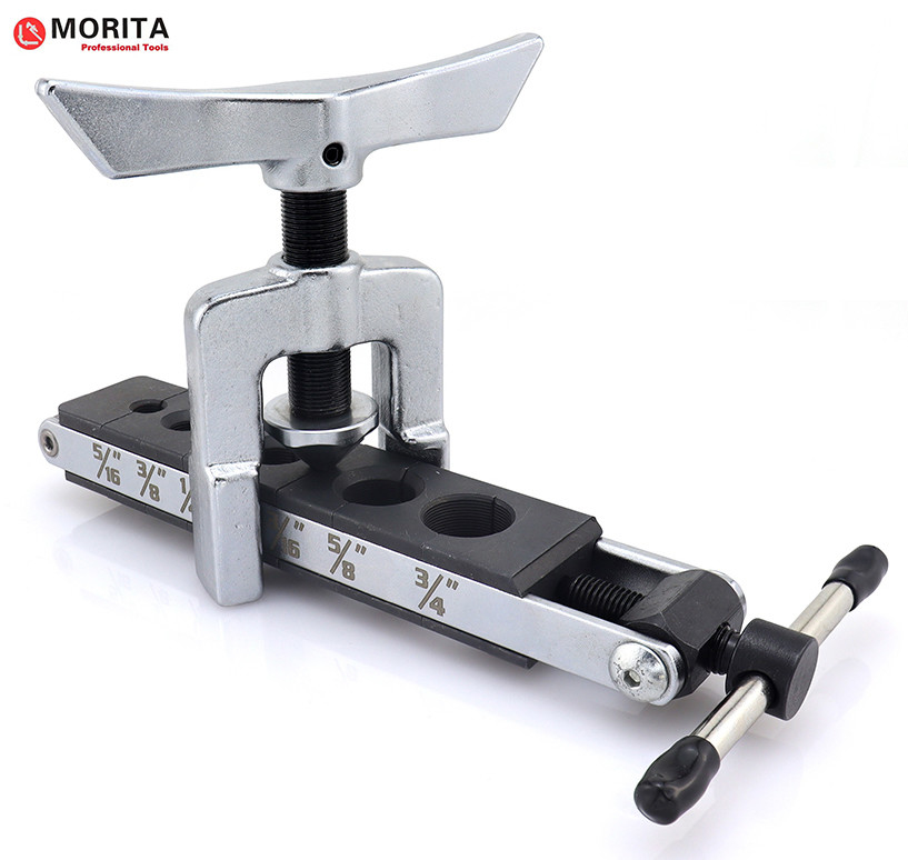 Sliding Block Flaring Tools Pipe Diameter 3/16"-3/4" Carbon Steel For Copper & Aluminium Pipes Simple Operation