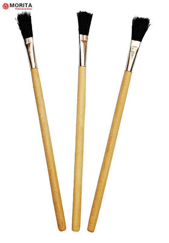Plumbing Tools Flux Brush Wood Handle Bristle Wood Length 195mm 25mm*12 Mm Applying Flux Or Glue On To Joint And Threads