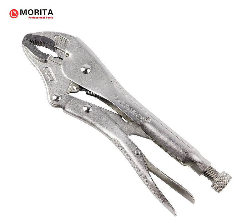 Curved Locking Pliers Chrome Vanadium Steel 4", 5", 7", 10", 12" The Jaws Are Made Of CR-V Steel.