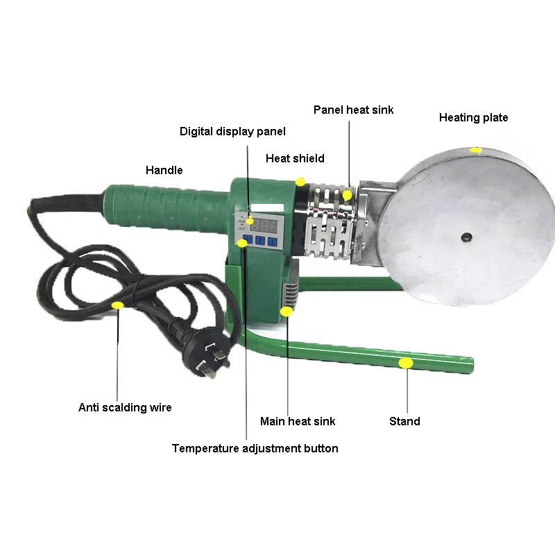 Plastic Pipe Fusion Welder 75-90-110mm 1200W/220V For PPR, PE, PP，PVDF And PB Pipes Coming With A Quality Metal Case