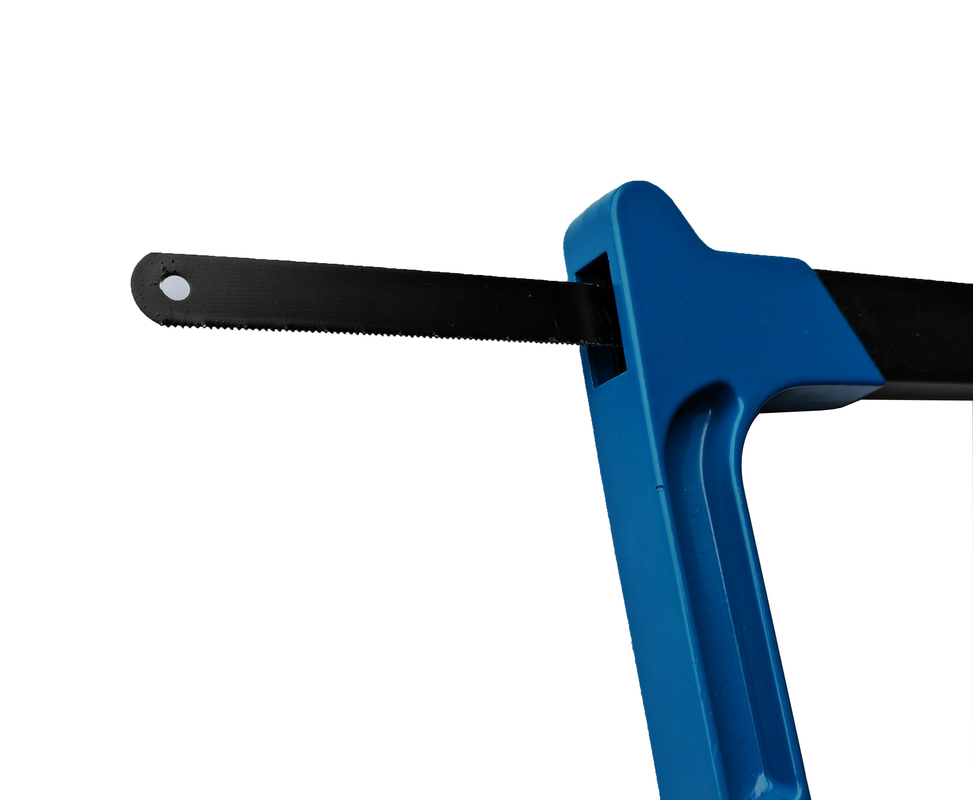 Adjustable Hacksaw Frame 12&quot; With 24 TPI High Tension Bi-Metal HSS Blade Steel &amp; Al Alloy Provides 90° Vertical And 45°