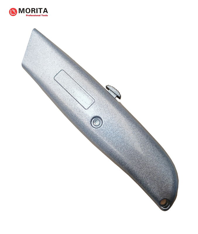 Retractable Blade Utility Knife Zinc Alloy Length 150mm Weight 115g 3 Spare Baldes SK5