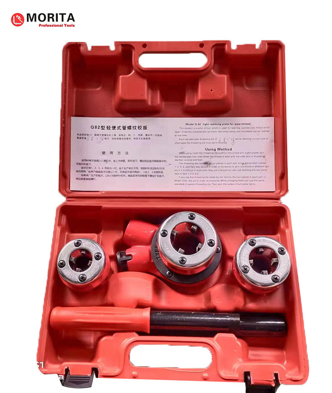 Ratchet pipe threading tools kit 1/2"-1" malleable cast iron ratchet for threading gas pipe or galvanized iron pipes