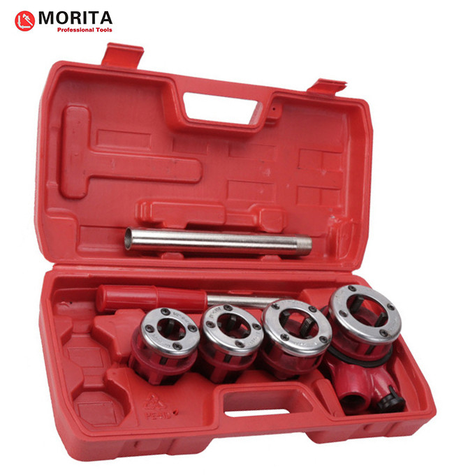 Ratchet pipe threading tools kit 1/2"-1-1/4" malleable cast iron for threading gas pipe or galvanized iron pipes