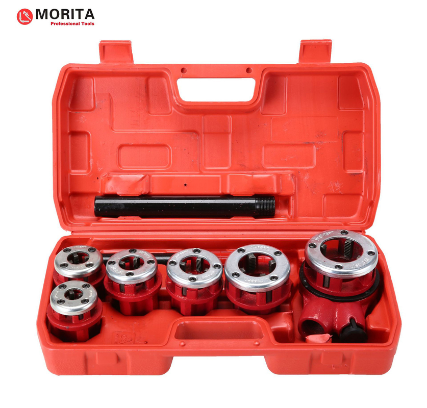 Ratchet pipe threading tools kit 1/4"-1-1/4" malleable cast iron for threading gas pipe or galvanized iron pipes