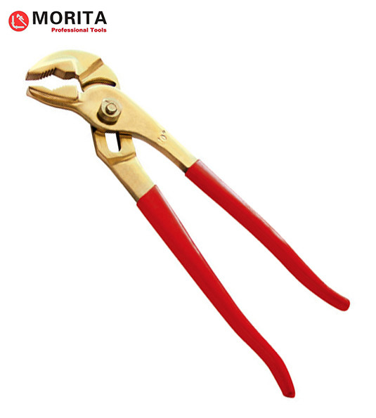 Non sparking tools groove joint water pump plier 10", 12“ suitable for ethylene gas 7.8% hydrogen gas 21%