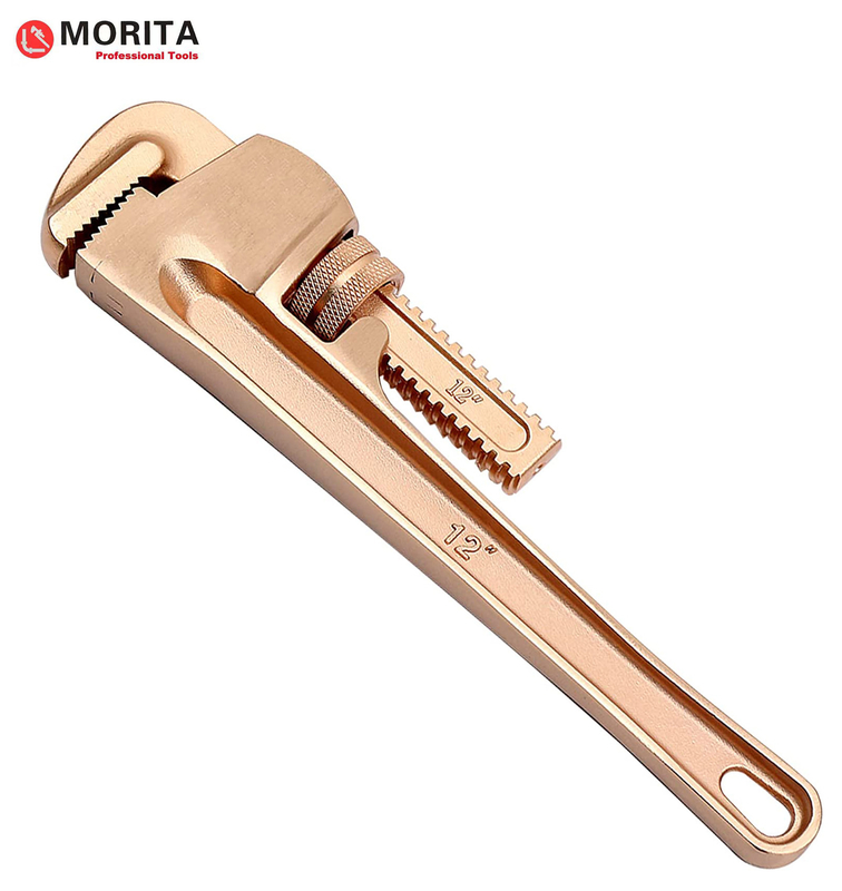 Non-sparking tools pipe wrench Beryllium Bronze or Aluminum Bronze 8", 10", 12“, 14", 18", 24", 36", 48"