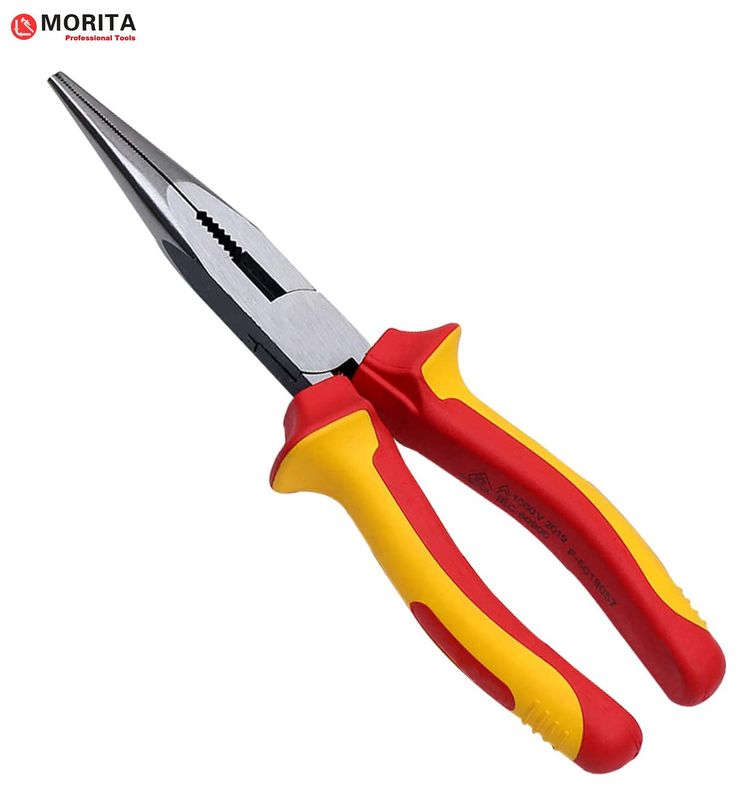 Insulated hand tools High Hardness  Snipe Nose Pliers VDE 6&quot; 8&quot;