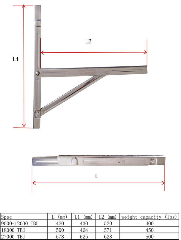 Split Air Conditioner Mounting Bracket Heavy Duty Wall Mounting Universal AC Bracket With Hardware